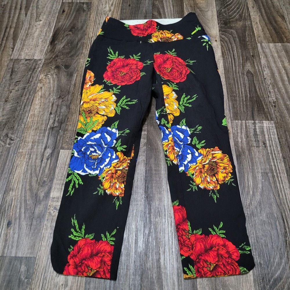 Swing Control Women's Golf Activewear Colorful Floral Print Pants Size 8